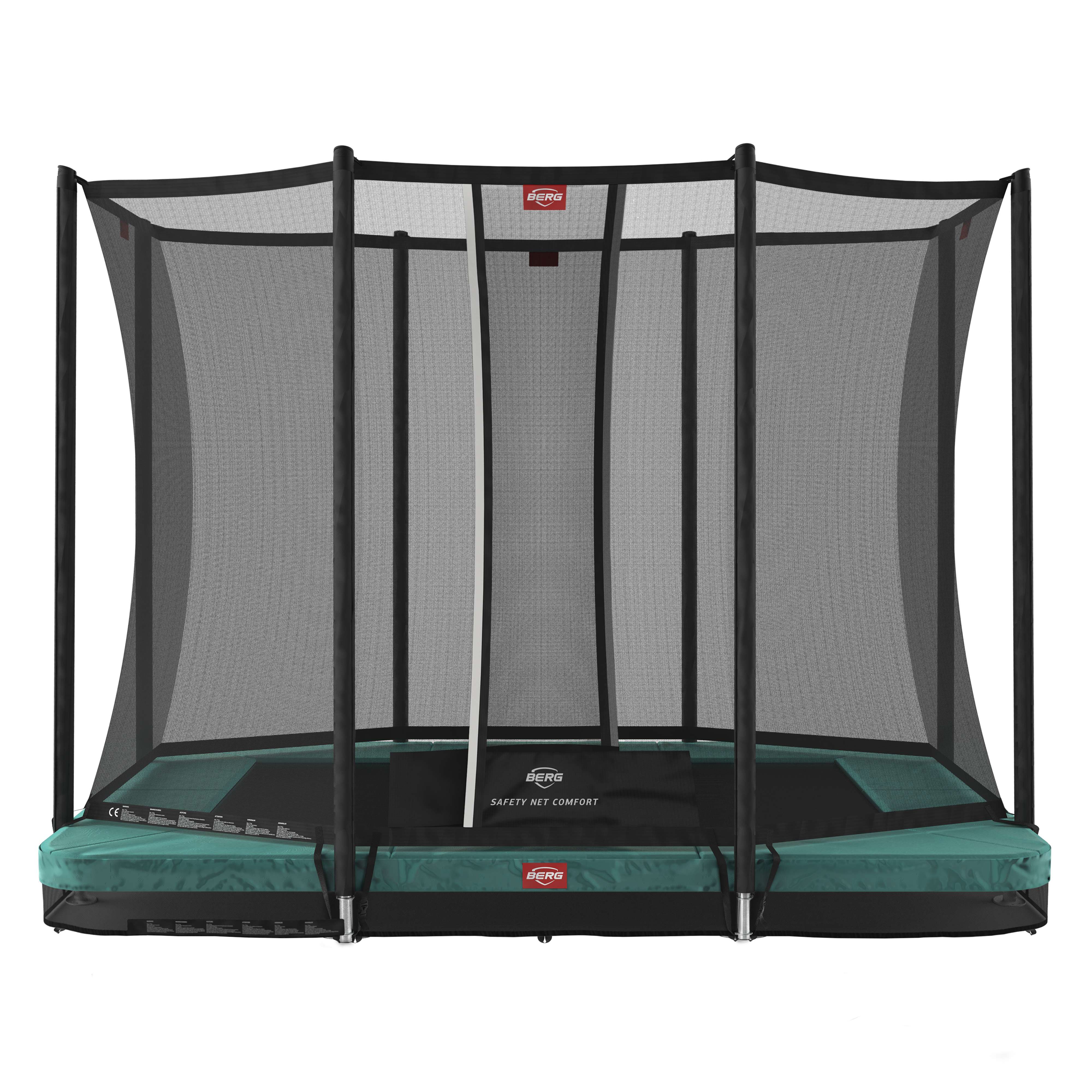 BERG Ultim Favorit InGround 280 Green — InGround trampoline set into the lawn